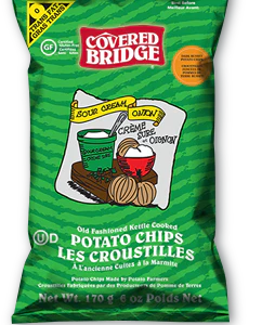 Covered Bridge SMALL Sour Cream and Onion Chips 24/60g