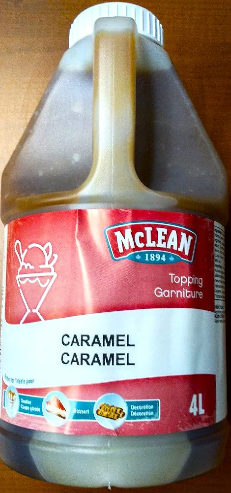 Mclean Topping Sauce Caramel 2/4 Litres