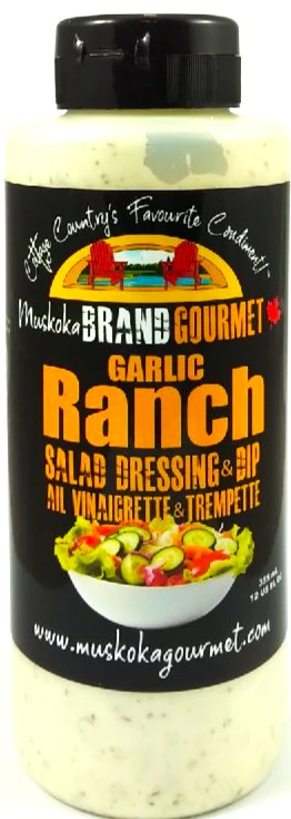 Muskoka Gourmet Garlic Ranch Dressing and Dip 12/355ml