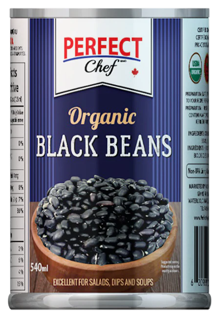 Perfect Chef Organic Black Beans 12/540ml