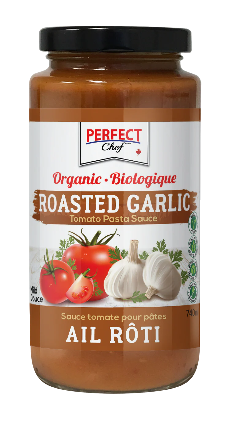 Perfect Chef Organic Pasta Sauce Roasted Garlic 6/740ml