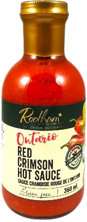 Rootham Ontario Red Crimson Hot Sauce 12/360 ml